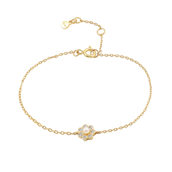 Hultquist Aya armbånd forgyldt sølv m. fvp + cz (16+3 cm)