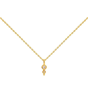 Hultquist Magnolia Pendant halskæde forgyldt sølv m. cz (40+5 cm)