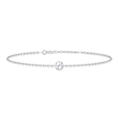 *ID Fine Jewelry Rose armbånd sølv rhodineret m. synt. zirkonia