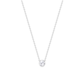 *ID Fine Jewelry Rose halskæde sølv rhodineret m. synt. zirkonia