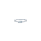 ID Fine Jewelry Baguette ring rhodineret sølv cz str.48