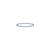 *ID Fine Jewelry Dash Mini ring rhodineret sølv str. 52