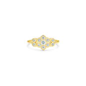 *ID Fine Jewelry Magnolia ring sølv forgyldt med cz str. 54