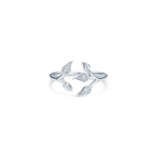 *ID Fine Jewelry Magnolia ring sølv rhodineret med cz str. 54