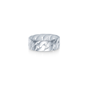 *ID Fine Jewelry Curb Chain ring sølv rhodineret