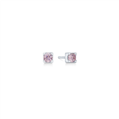 ID Fine Jewelry Glace Large ørestikker sølv rhodineret med pink cz