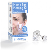 Inverness Home Ear Piercing Kit - Lav selv hul i ørene (komplet sæt kugle 3 mm zirkonia)