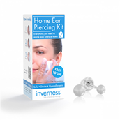 Inverness Home Ear Piercing Kit - Lav selv hul i ørene (komplet sæt kugle 3 mm stål)