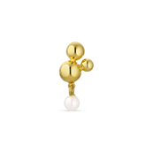 Jane Kønig Atomic Stud w. Pearl Pendant ørering forgyldt sølv (1 stk.) 