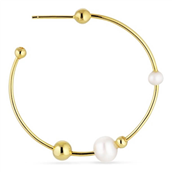 Jane Kønig Big Atomic Pearl Hoop ørering forgyldt sølv m. fvp (1 stk.) 