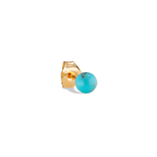 *Jane Kønig Splash Bead Turquoise ørering sølv forgyldt turkis (1stk)