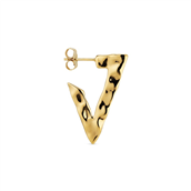 Jane Kønig Bruised Triangle Hoop ørering forgyldt sølv (1 stk)