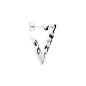 *Jane Kønig Bruised Triangle Hoop ørering sølv (1 stk) - Venstre