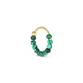 Jane Kønig Bermuda Malachite Twist ørering sølv forgyldt (1stk)