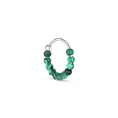 Jane Kønig Bermuda Malachite Twist ørering sølv (1stk)