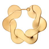 *Jane Kønig Wavy Big Hoop forgyldt sølv  (1stk)