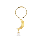 Jane Kønig Half Moon Creole With Pearl ørering forgyldt sølv (1 stk) 