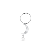 Jane Kønig Half Moon Creole With Pearl ørering sølv (1 stk) 