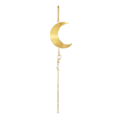 Jane Kønig Half Moon With Pearl Chain ørering forgyldt sølv (1 stk) 