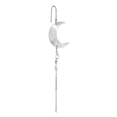 Jane Kønig Half Moon With Pearl Chain ørering sølv (1 stk)