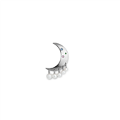 Jane Kønig Pearl Moon ørering sølv (1stk)