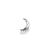 *Jane Kønig Pearl Moon ørering sølv (1stk)