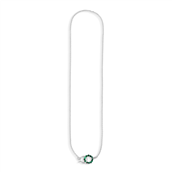 Jane Kønig Bermuda Malachite Lock halskæde sølv (42,5cm)
