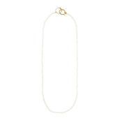 *Jane Kønig Row Pearl halskæde sølv forgyldt 42,5cm