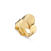 *Jane Kønig Big Wavy ring i forgyldt sølv bølget design (str. 48-60)
