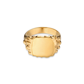 Jane Kønig Drippy Signet ring i forgyldt sølv (str. 46-62)
