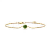 Julie Sandlau Primini Moss Green armbånd forgyldt sølv (16,5-18 cm)