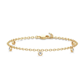 Julie Sandlau Grace armbånd forgyldt sølv m. cz (16,5-18 cm)