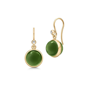 Julie Sandlau Prime Moss Green øreringe forgyldt sølv m. krystal