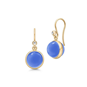 Julie Sandlau Prime Royal Blue øreringe forgyldt sølv m. krystal