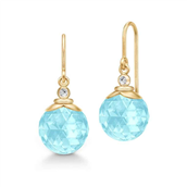 Julie Sandlau Berry Ice Blue øreringe forgyldt sølv m. krystal + cz