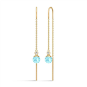 Julie Sandlau Berry Chain Ice Blue øreringe forgyldt sølv m. krystal + cz