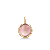 Julie Sandlau vedhæng Prime sølv forgyldt rosa krystal