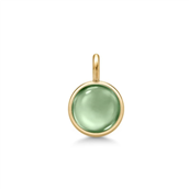 Julie Sandlau Prime Green Amethyst vedhæng sølv forgyldt grøn krystal
