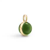 Julie Sandlau Prime Moss Green vedhæng forgyldt sølv m. krystal
