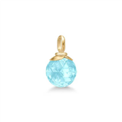 Julie Sandlau Berry Ice Blue vedhæng forgyldt sølv m. krystal + cz