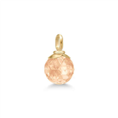 Julie Sandlau Berry Turmalin Rose vedhæng forgyldt sølv m. krystal + cz
