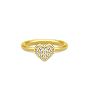 Julie Sandlau Pure Heart ring forgyldt sølv