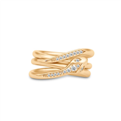 *Julie Sandlau Boa ring forgyldt sølv cz str. 56