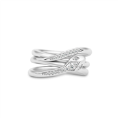*Julie Sandlau Boa ring rhodineret sølv cz str. 56