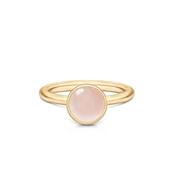 Julie Sandlau Primini ring Milky Rose forgyldt sølv m. krystal (str. 48-60)