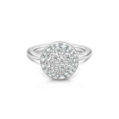 *Julie Sandlau Multipavé ring rhodineret sølv pavéret zirkonia str. 54