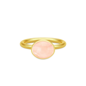Julie Sandlau Lola Guave ring sølv forgyldt m. rosafarvet krystal str. 48-60