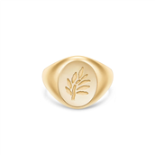 Julie Sandlau Ring sølv forgyldt Tree Of Life Signet (str 46-56)