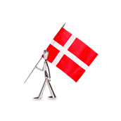 Kay Bojesen Fanebærer - poleret stål m. fane