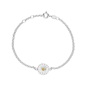 Lund Copenhagen Marguerit armbånd 11 mm sølv + forgyldt (17-19 cm)